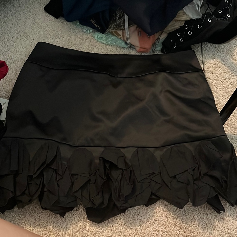 Express satin ruffle mini skirt sz 10